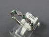 .25CT DIAMOND & AAA EMERALD 18KT WHITE GOLD ROUND & MARQUISE SHAPE FILIGREE RING