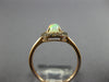 WIDE .78CT WHITE & CHOCOLATE FANCY DIAMOND & AAA OPAL 14K ROSE GOLD 3D OVAL RING