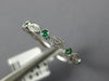 .25CT DIAMOND & AAA EMERALD 18KT WHITE GOLD ROUND & MARQUISE SHAPE FILIGREE RING