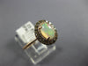 WIDE .78CT WHITE & CHOCOLATE FANCY DIAMOND & AAA OPAL 14K ROSE GOLD 3D OVAL RING