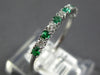 .25CT DIAMOND & AAA EMERALD 18KT WHITE GOLD 2MM SEMI ETERNITY ANNIVERSARY RING