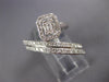 WIDE .77CT DIAMOND 14K WHITE GOLD ROUND & BAGUETTE CRISS CROSS DIAGONAL FUN RING
