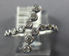 ESTATE WIDE .25CT DIAMOND 14K WHITE GOLD ROUND GRADUATING CRISS CROSS SNAKE RING