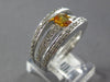 1.62CT DIAMOND & AAA YELLOW SAPPHIRE 14K WHITE GOLD EMERALD CUT MULTI ROW RING