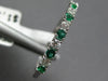 .25CT DIAMOND & AAA EMERALD 18KT WHITE GOLD 2MM SEMI ETERNITY ANNIVERSARY RING