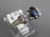 1.75CT DIAMOND AAA SAPPHIRE 18K WHITE GOLD OVAL ROUND & BAGUETTE ENGAGEMENT RING