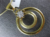ESTATE .19CT DIAMOND 18KT YELLOW GOLD 3D FLOWER CIRCULAR FUN PENDANT