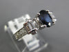 1.75CT DIAMOND AAA SAPPHIRE 18K WHITE GOLD OVAL ROUND & BAGUETTE ENGAGEMENT RING