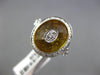 LARGE 4.45CT DIAMOND & AAA CITRINE 14KT WHITE GOLD OVAL & ROUND DOME SHAPE RING