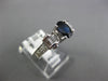 1.75CT DIAMOND AAA SAPPHIRE 18K WHITE GOLD OVAL ROUND & BAGUETTE ENGAGEMENT RING