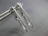 ESTATE .29CT DIAMOND 18KT WHITE GOLD 3D CLASSIC LONG OVAL HOOP CLIP ON EARRINGS