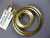 ESTATE .19CT DIAMOND 18KT YELLOW GOLD 3D FLOWER CIRCULAR FUN PENDANT