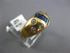 1.23CT DIAMOND & AAA SAPPHIRE 14K YELLOW GOLD ROUND & BAGUETTE BEZEL ETOILE RING