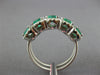 WIDE 2.12CT DIAMOND & AAA EMERALD 18KT WHITE GOLD 5 STONE HALO ANNIVERSARY RING