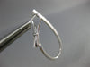 ESTATE .29CT DIAMOND 18KT WHITE GOLD 3D CLASSIC LONG OVAL HOOP CLIP ON EARRINGS