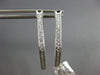 ESTATE .76CT DIAMOND 18K WHITE GOLD 3D INSIDE OUT PENTAGON HOOP HANGING EARRINGS