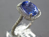 1.75CT DIAMOND &AAA TANZANITE 18K WHITE GOLD OVAL HALO ETERNITY ENGAGEMENT RING