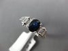 1.75CT DIAMOND AAA SAPPHIRE 18K WHITE GOLD OVAL ROUND & BAGUETTE ENGAGEMENT RING