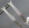 ESTATE .76CT DIAMOND 18K WHITE GOLD 3D INSIDE OUT PENTAGON HOOP HANGING EARRINGS