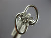 ESTATE WIDE .20CT DIAMOND 18KT WHITE GOLD 3D FLOWER DOUBLE OVAL FUN RING