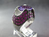 EXTRA LARGE 10.03CT DIAMOND & AAA MULTI GEM 14K WHITE GOLD FLOWER STATEMENT RING