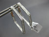 ESTATE .76CT DIAMOND 18K WHITE GOLD 3D INSIDE OUT PENTAGON HOOP HANGING EARRINGS
