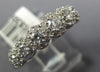 ESTATE WIDE .75CT DIAMOND 14KT WHITE GOLD ROUND HALO GRADUATING ANNIVERSARY RING