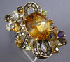 6.18CT WHITE & CHOCOLATE FANCY DIAMOND & AAA MULTI GEM 14KT YELLOW GOLD FUN RING