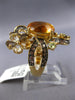 6.18CT WHITE & CHOCOLATE FANCY DIAMOND & AAA MULTI GEM 14KT YELLOW GOLD FUN RING