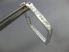 ESTATE .76CT DIAMOND 18K WHITE GOLD 3D INSIDE OUT PENTAGON HOOP HANGING EARRINGS