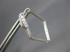 ESTATE .76CT DIAMOND 18K WHITE GOLD 3D INSIDE OUT PENTAGON HOOP HANGING EARRINGS