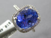 1.75CT DIAMOND &AAA TANZANITE 18K WHITE GOLD OVAL HALO ETERNITY ENGAGEMENT RING