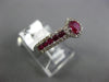 1.02CT DIAMOND & AAA RUBY 14K WHITE GOLD 3D ROUND SQUARE FRIENDSHIP PROMISE RING