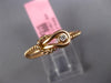ESTATE SMALL .03CT DIAMOND 14KT ROSE GOLD CLASSIC SOLITAIRE LOVE KNOT FUN RING