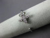 ESTATE .13CT DIAMOND 14KT WHITE GOLD 3D FLEUR DE LIS FUN RING