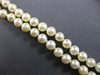 AAA SOUTH SEA PEARL 14K WHITE GOLD 3D DOUBLE STRAND 6.5-7MM LOVE NECKLACE #27803
