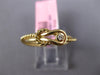 ESTATE SMALL .03CT DIAMOND 14KT YELLOW GOLD CLASSIC SOLITAIRE LOVE KNOT FUN RING