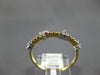 ESTATE .16CT DIAMOND 14KT YELLOW GOLD 3D TRIANGULAR CLASSIC BEADED FUN LOVE RING