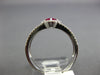 1.02CT DIAMOND & AAA RUBY 14K WHITE GOLD 3D ROUND SQUARE FRIENDSHIP PROMISE RING