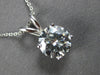 ESTATE 1.85CT MONZANITE 14K WHITE GOLD CLASSIC SOLITAIRE FLOATING PENDANT #27810