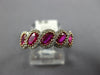WIDE 1.77CT DIAMOND & AAA RUBY 14K ROSE GOLD OVAL INFINITY LEAF ANNIVERSARY RING