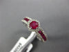 1.02CT DIAMOND & AAA RUBY 14K WHITE GOLD 3D ROUND SQUARE FRIENDSHIP PROMISE RING