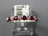 .61CT DIAMOND & AAA RUBY 18KT WHITE GOLD 3D CLASSIC ROUND BEZEL ANNIVERSARY RING
