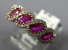WIDE 1.77CT DIAMOND & AAA RUBY 14K ROSE GOLD OVAL INFINITY LEAF ANNIVERSARY RING