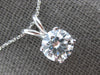 ESTATE 1.85CT MONZANITE 14K WHITE GOLD CLASSIC SOLITAIRE FLOATING PENDANT #27810