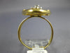 ESTATE WIDE .19CT DIAMOND 18KT WHITE & YELLOW GOLD 3D FLOWER TEAR DROP FUN RING