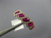 WIDE 1.77CT DIAMOND & AAA RUBY 14K ROSE GOLD OVAL INFINITY LEAF ANNIVERSARY RING