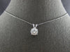 ESTATE 1.85CT MONZANITE 14K WHITE GOLD CLASSIC SOLITAIRE FLOATING PENDANT #27810
