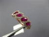 WIDE 1.77CT DIAMOND & AAA RUBY 14K ROSE GOLD OVAL INFINITY LEAF ANNIVERSARY RING