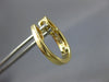 ESTATE .67CT DIAMOND 18KT YELLOW GOLD 3D 3 ROW OVAL HUGGIE HOOP HANGING EARRINGS